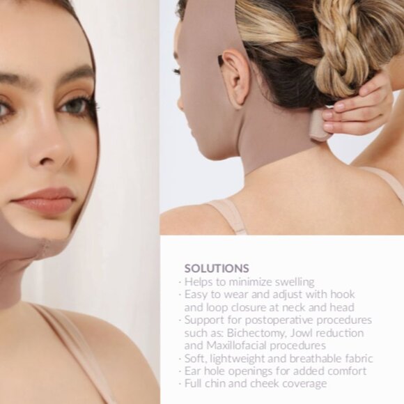 Post Surgery Compression Chin & Neck Face Lift Surgery Mask Wrap Bandage - Picture 3 of 3